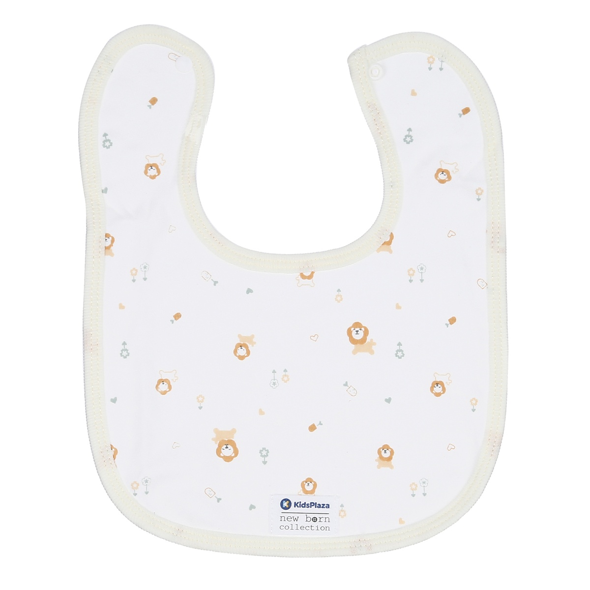 Set 2 yếm ăn dặm cúc bấm KidsPlaza BA21 (Vàng) - mặt trái