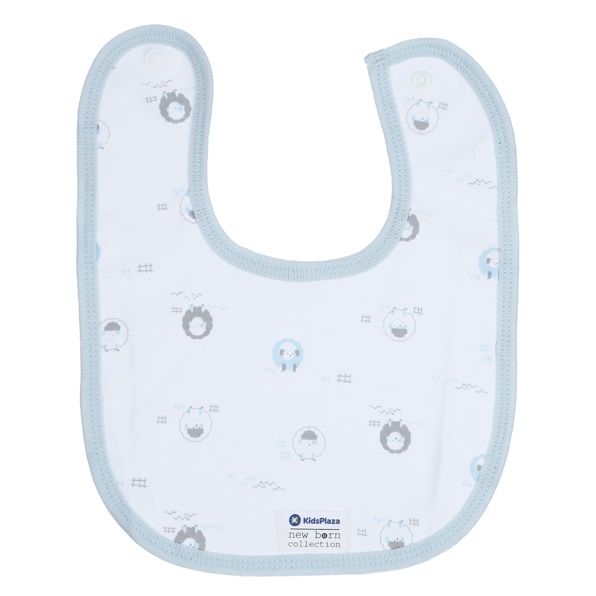Set 2 yếm ăn dặm cúc bấm KidsPlaza BA21 (Xanh Dương) - mặt trái