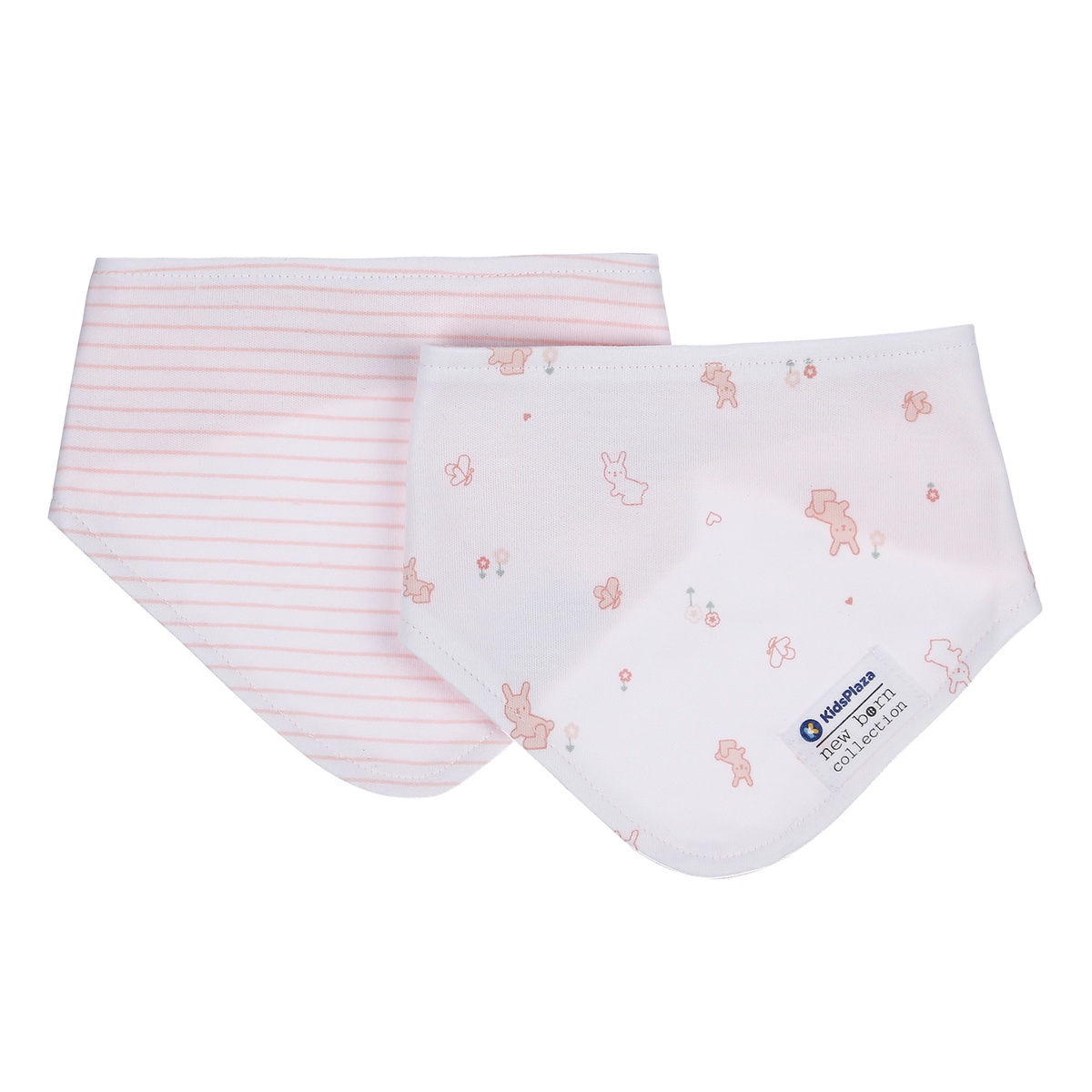 Set 2 yếm tam giác KidsPlaza BA21 (Hồng)