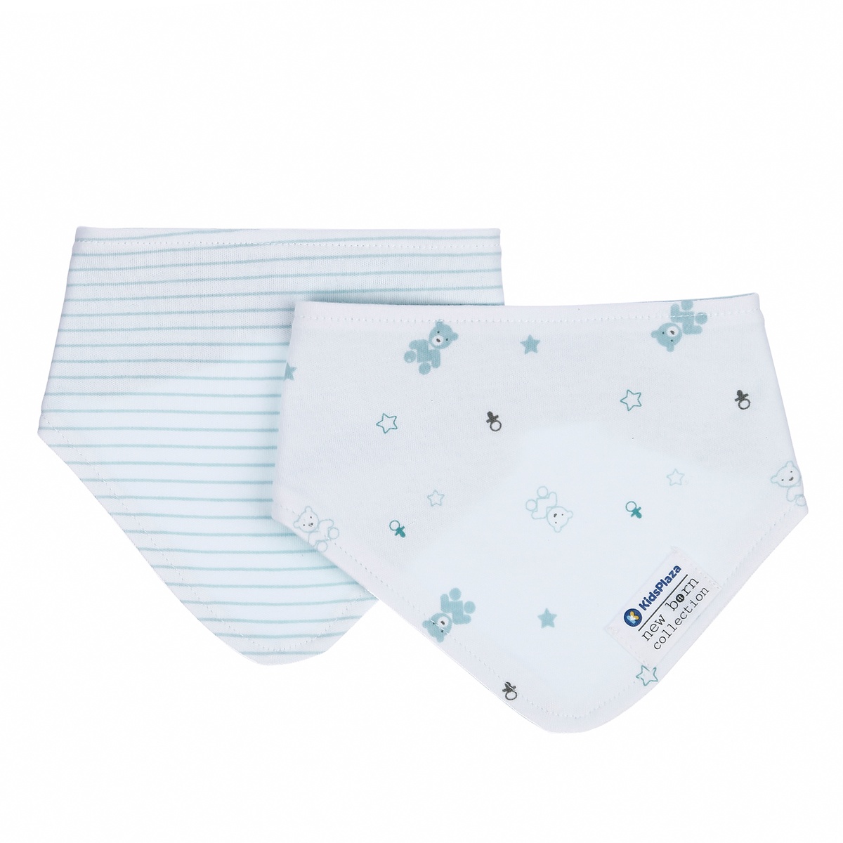 Set 2 yếm tam giác KidsPlaza BA21 (Xanh Ngọc)