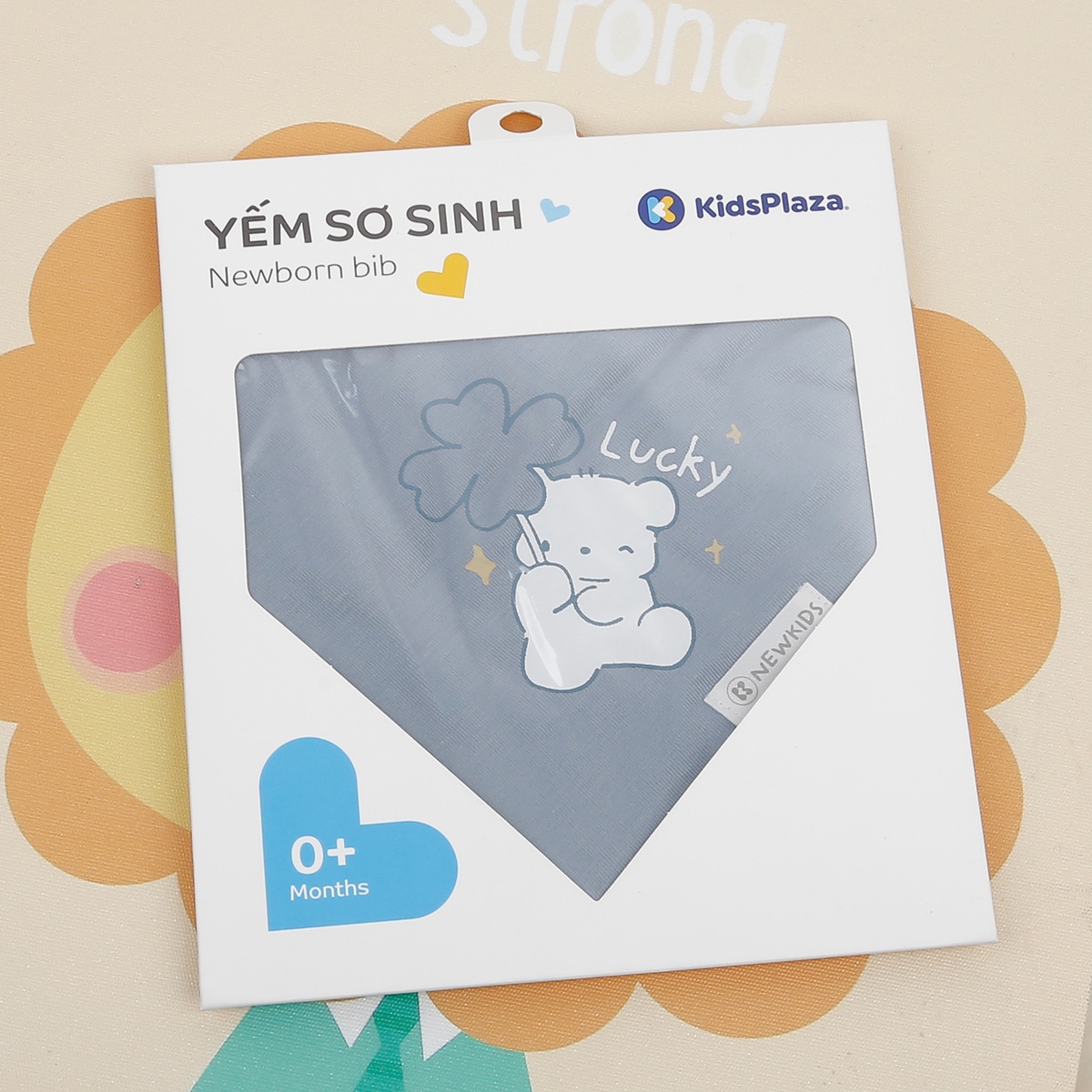 Set 2 yếm tam giác KidsPlaza Otis ND24H (Xanh dương) - mặt trái