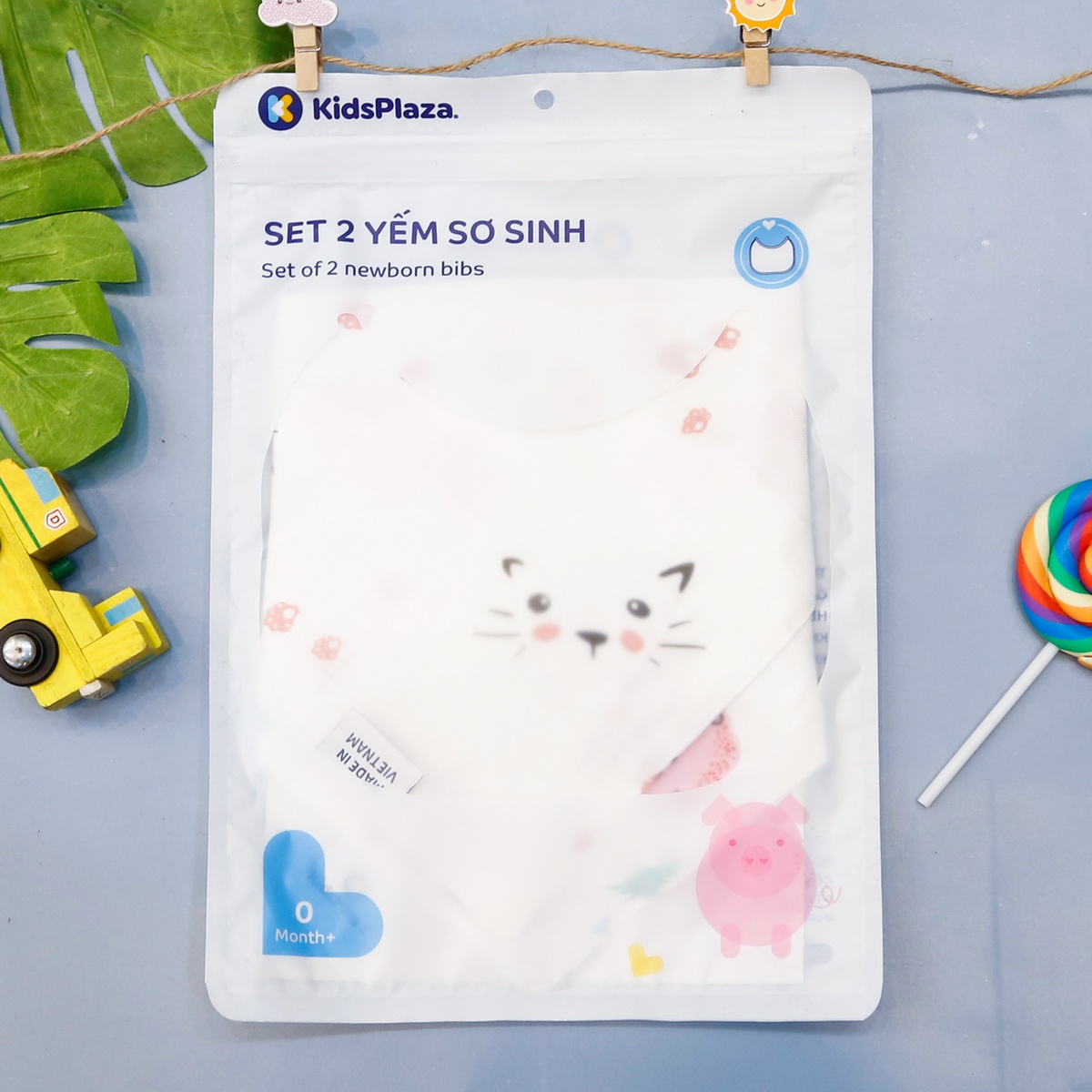 Set 2 yếm tam giác xô KidsPlaza TM21