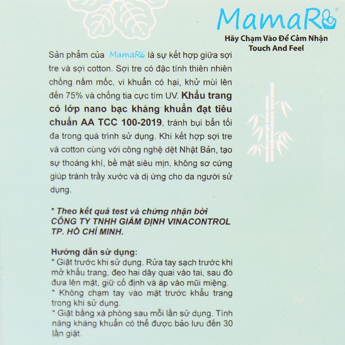  Set 3 Khẩu Trang Sợi Tre kháng khuẩn Mamaru (0-12M) - hình 10
