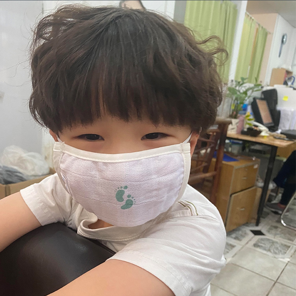 Set 3 Khẩu Trang Sợi Tre kháng khuẩn Mamaru (12-24M) - mặt sau