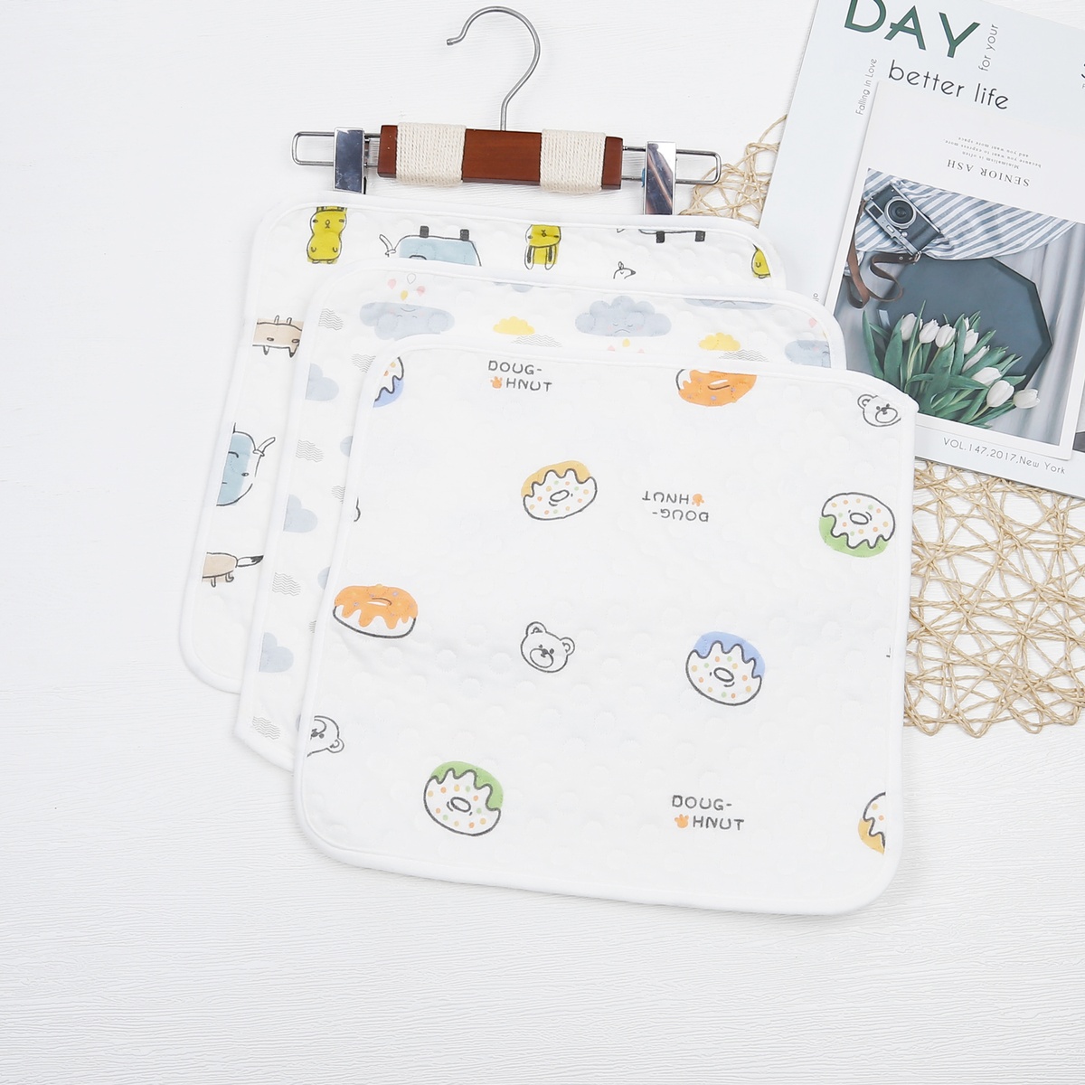 Set 3 tấm lót chống thấm AC23 30x30cm  - mặt trái