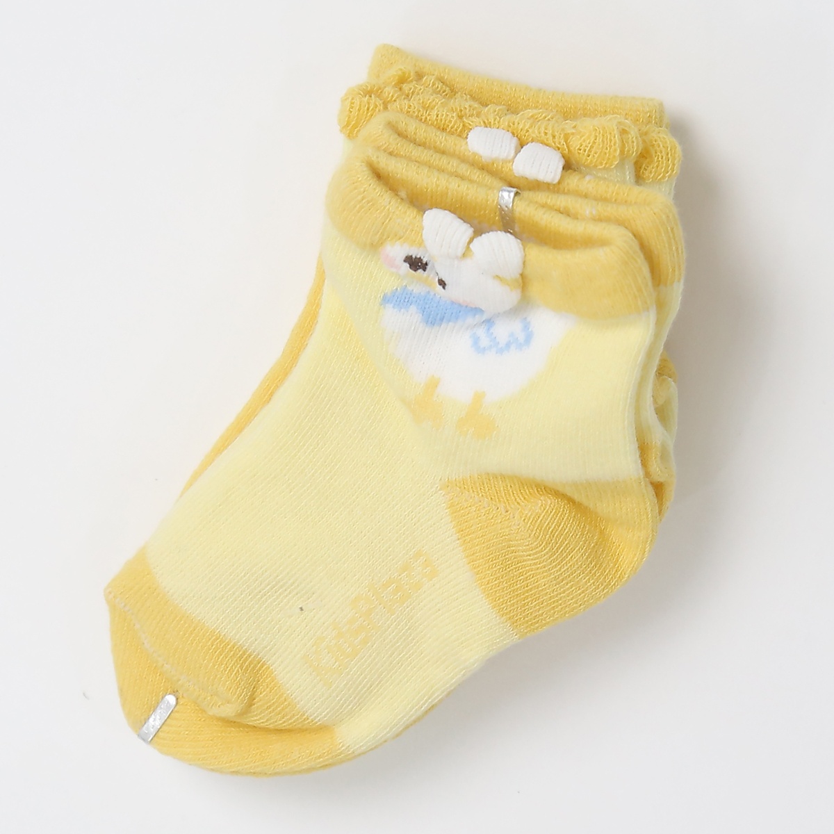 Set 3 tất in hình vịt BG KidsPlaza ss3 BH24 (Màu vàng) 0-6M - mặt trái