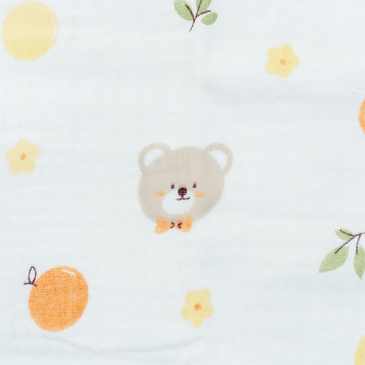 Set 5 khăn sữa Muslin Topkids 4 lớp AC25 (25x25) - mặt sau
