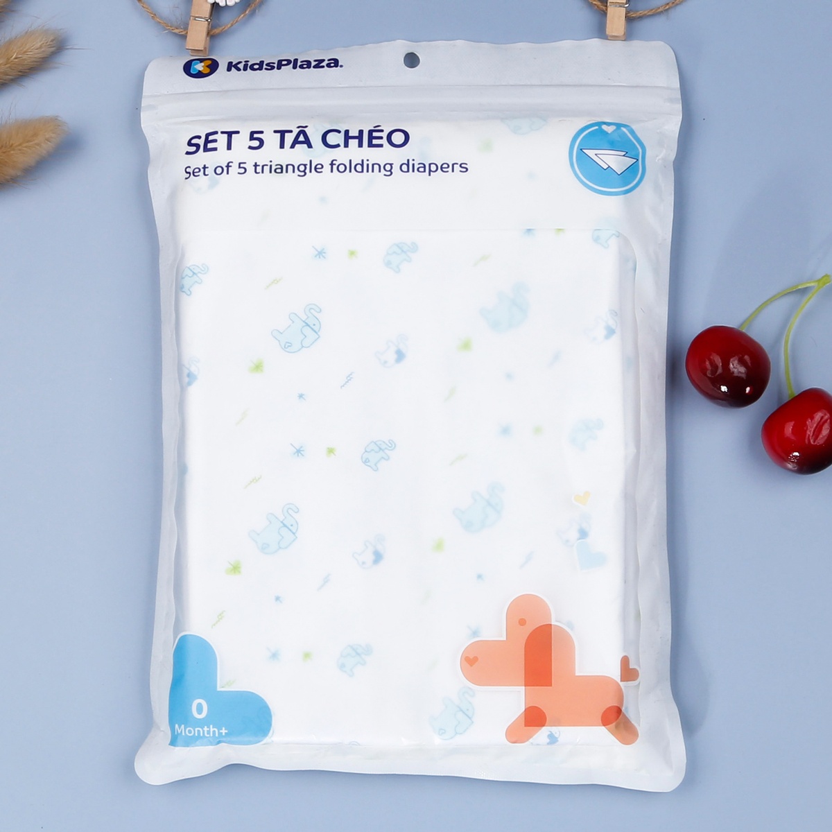 Set 5 tã chéo KidsPlaza TM21 (Xanh) - mặt phải