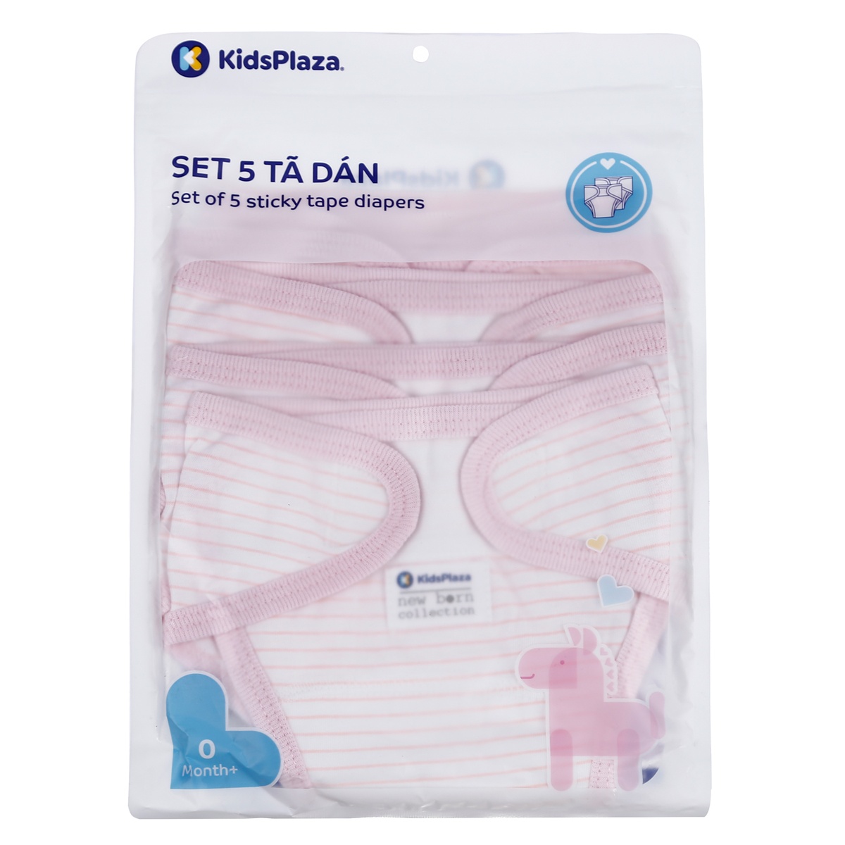 Set 5 tã dán KidsPlaza BA21 1M (Hồng)