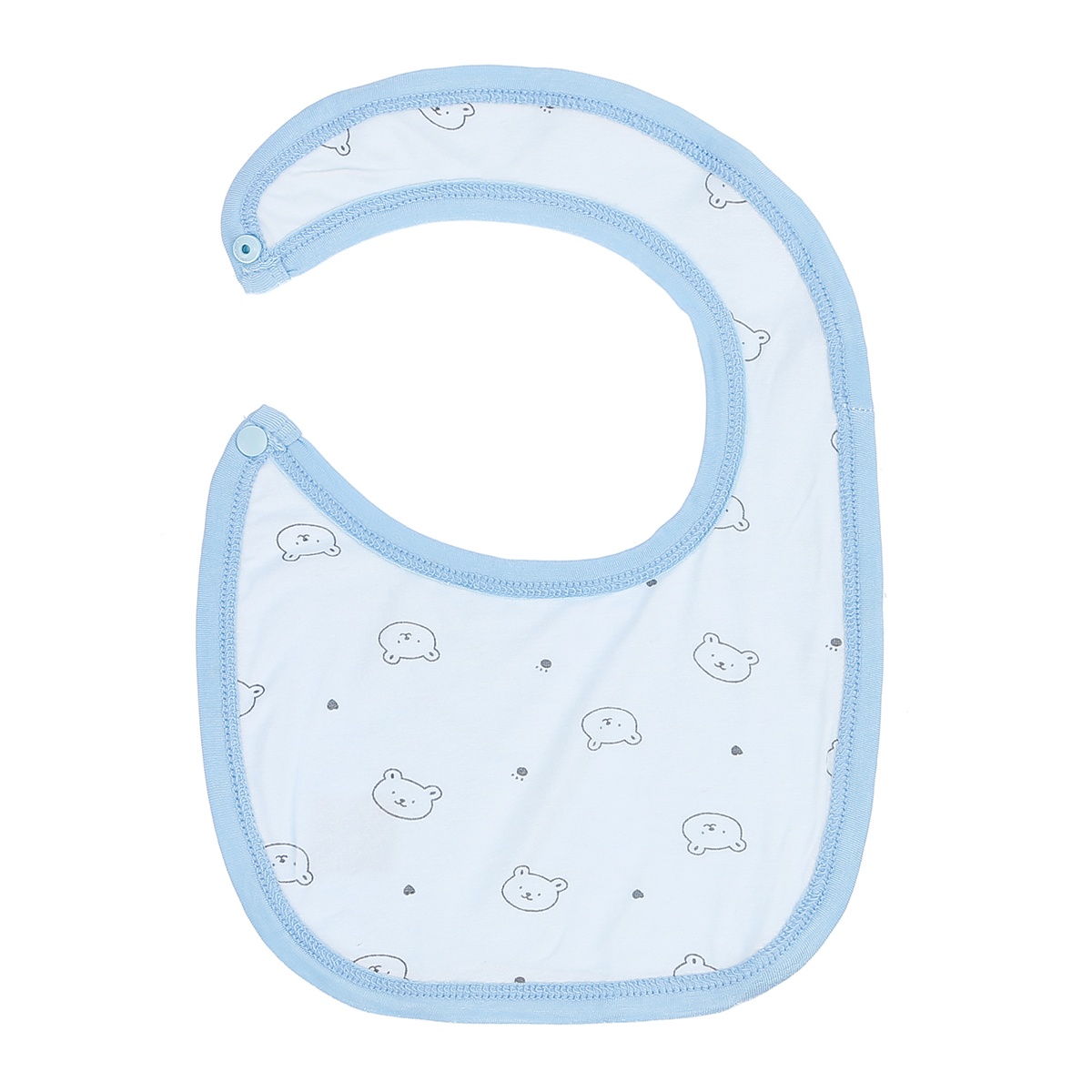 Set đồ sơ sinh combo 6 món bamboo in hình gấu KidsPlaza M21H (Trắng Xanh) - góc nghiêng