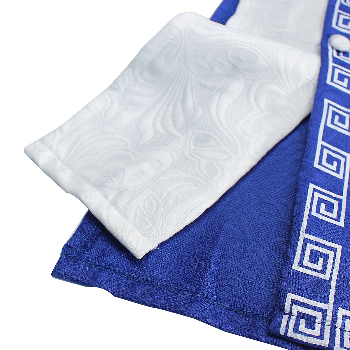 Bộ áo dài bé trai Mamago in tết việt M19HN (Xanh trắng) - hình 6