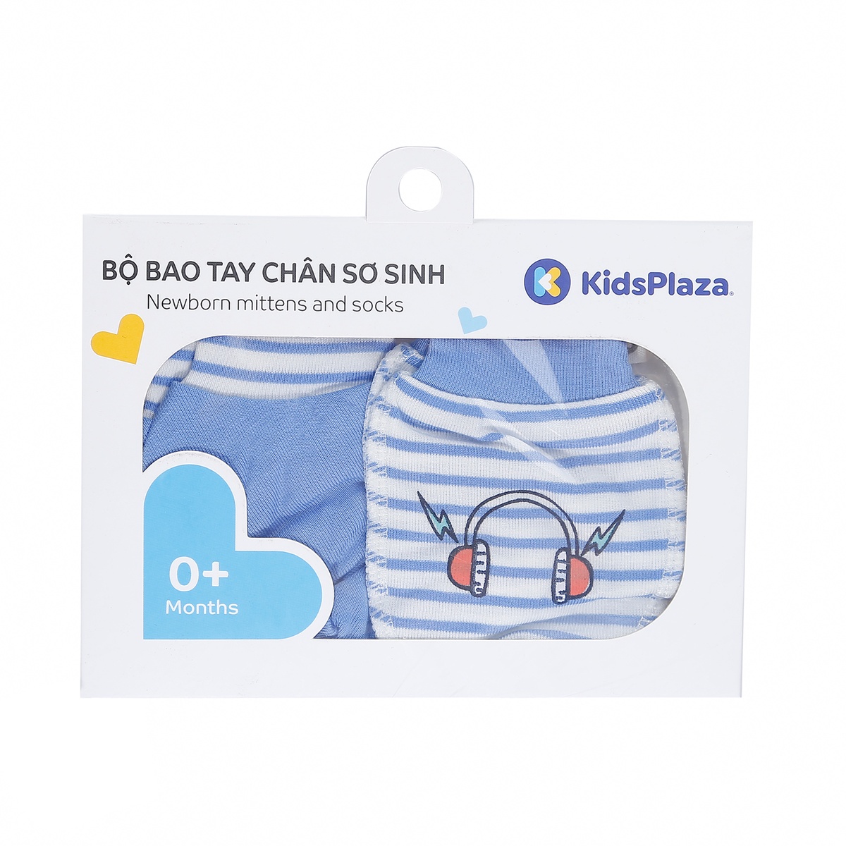 Set bao chân bao tay Otis bé trai kẻ in hình Tai Nghe KidsPlaza ND21H (Xanh Dương) - mặt sau