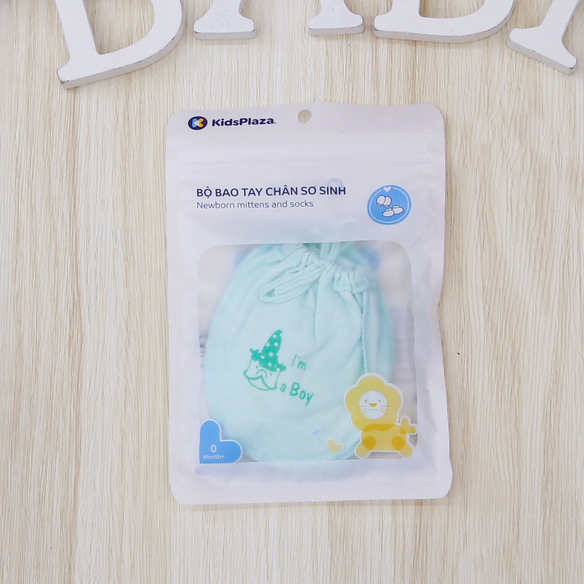 Set bao tay bao chân dây KidsPlaza TM21 (Xanh) - mặt phải