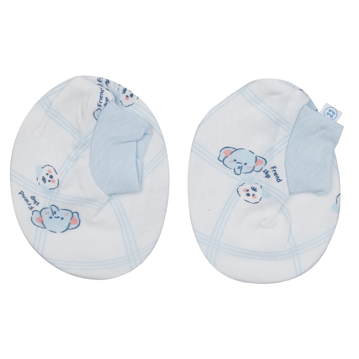 Sét bao tay chân kẻ caro KidsPlaza HN24T (Xanh) - mặt phải
