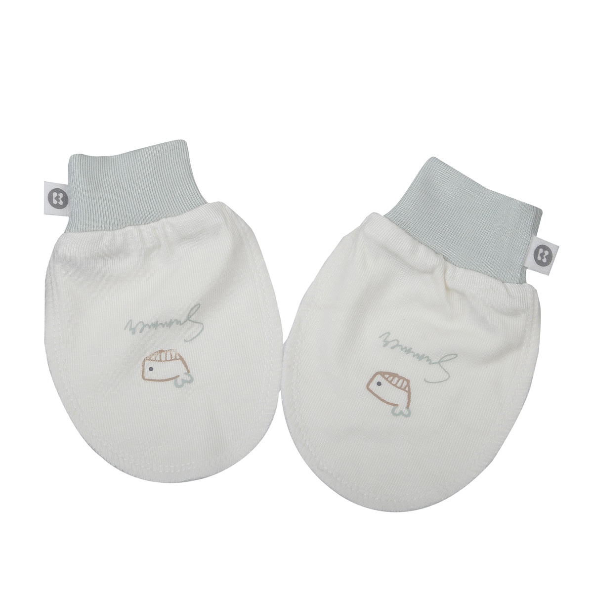 Set bao tay chân KidsPlaza Otis in cá ND26H (Trắng xanh) - mặt phải