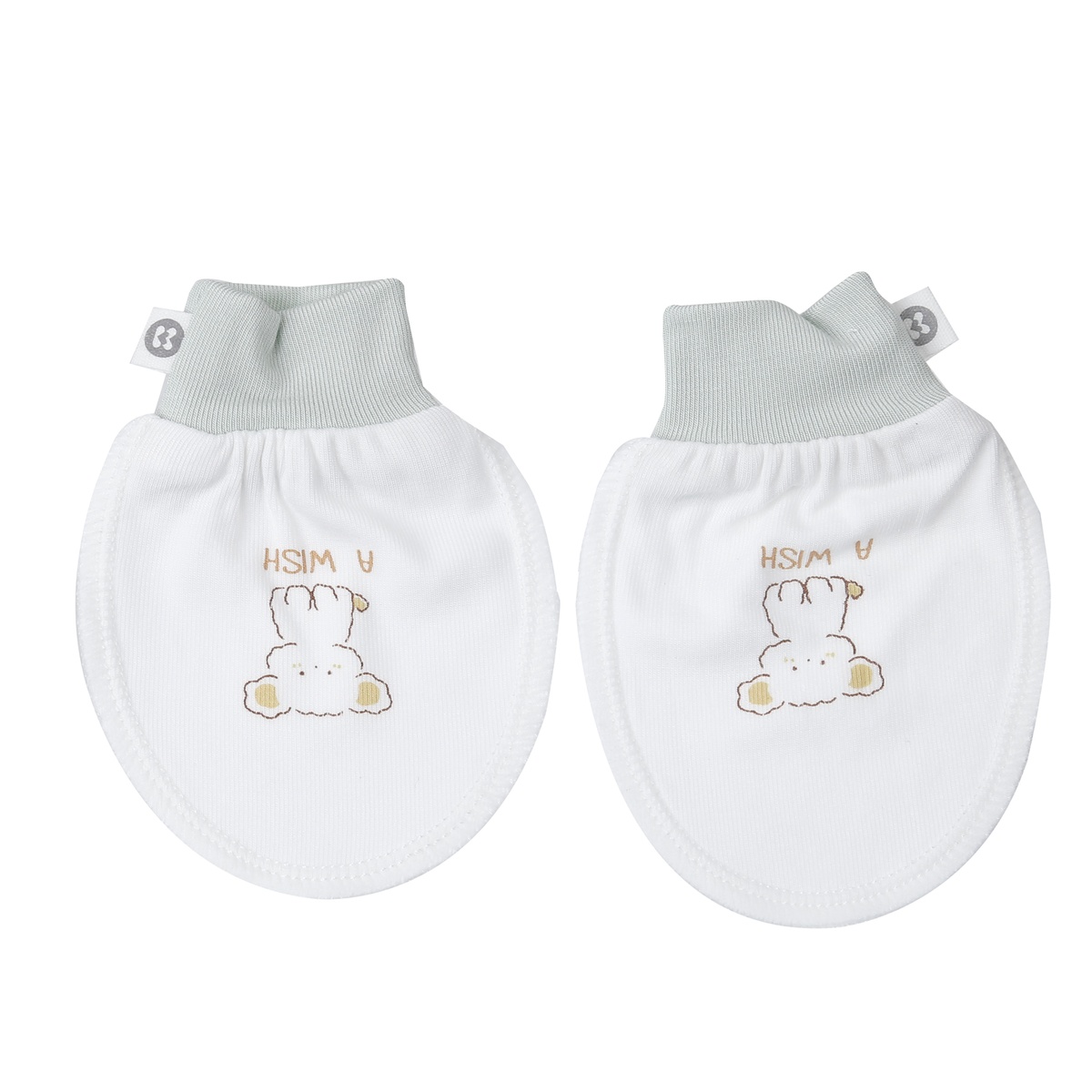 Set bao tay chân KidsPlaza Otis in cún ND25T (Trắng xanh) - mặt trái