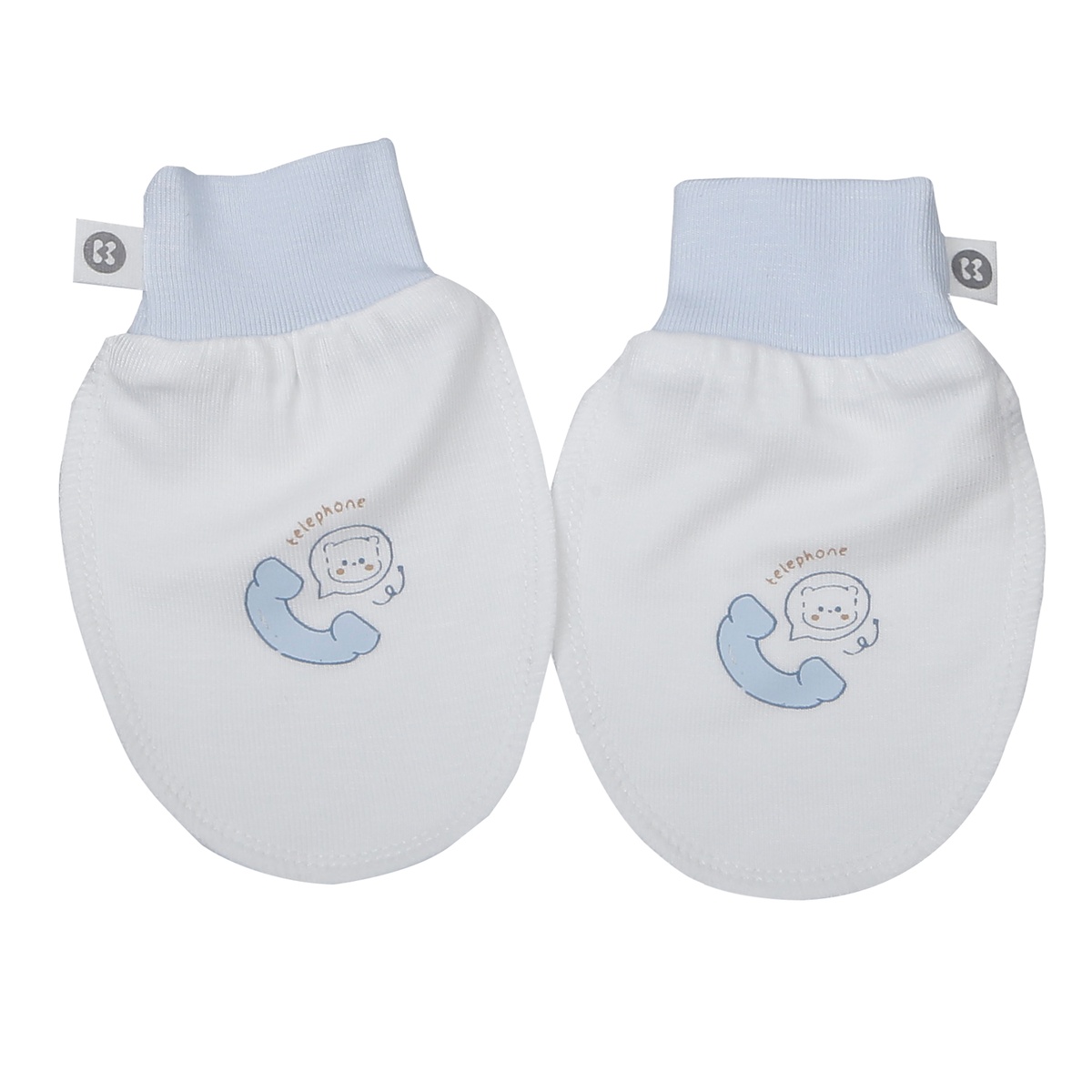 Set bao tay chân KidsPlaza Otis in gấu ND26H (Trắng) - mặt trái