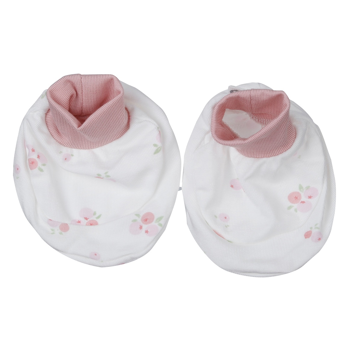 Set bao tay chân KidsPlaza Otis in hoa ND26H (Trắng hồng) - mặt trái