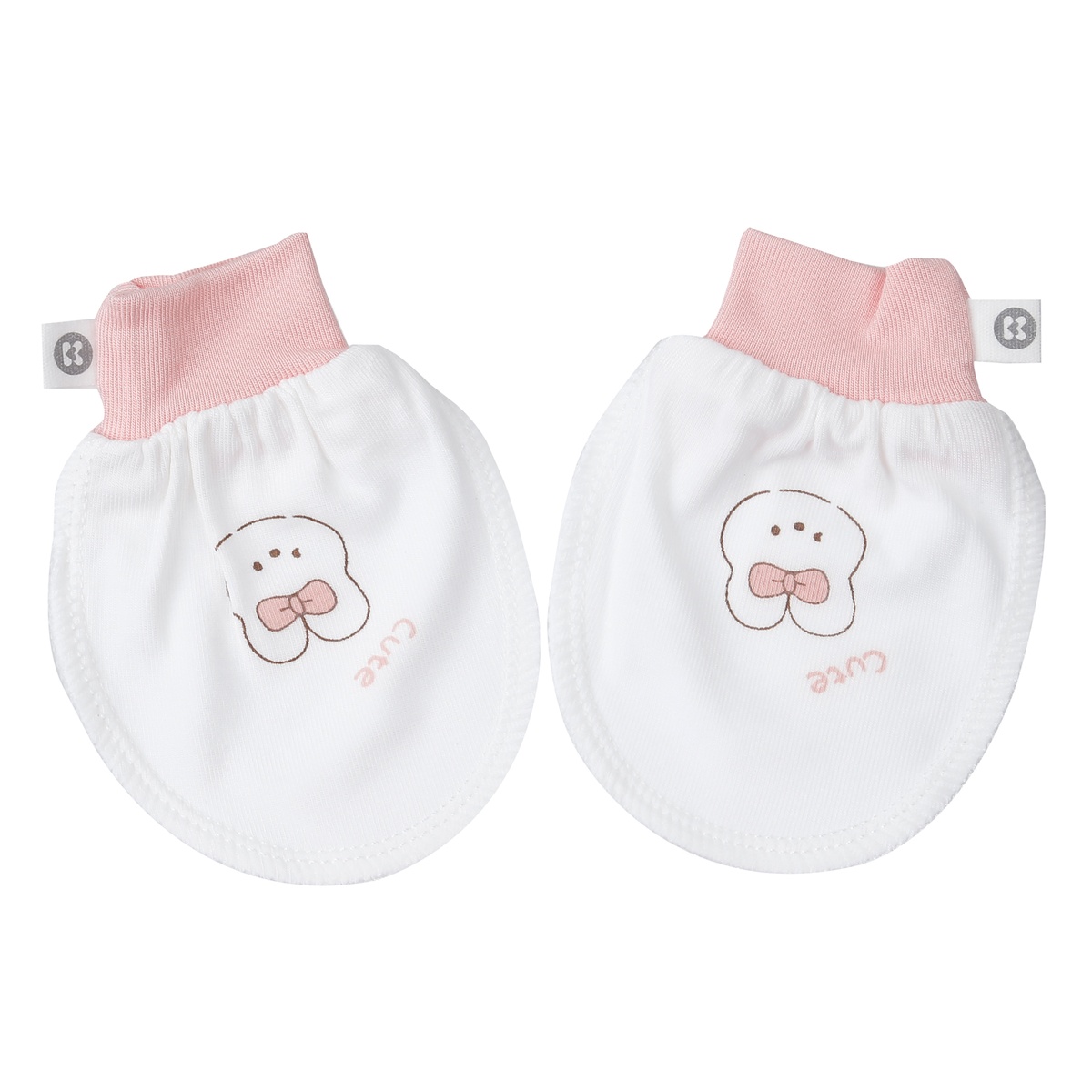 Set bao tay chân KidsPlaza Otis in thỏ ND25T (Hồng) - mặt trái