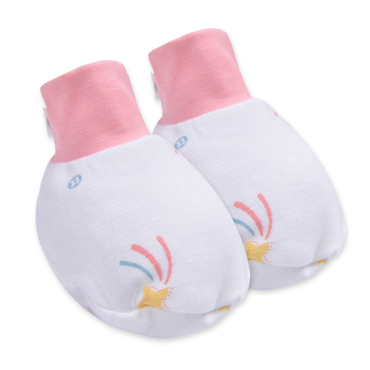 Set bao tay chân Otis bé gái KidsPlaza ND22H Trắng Hồng  - mặt trái