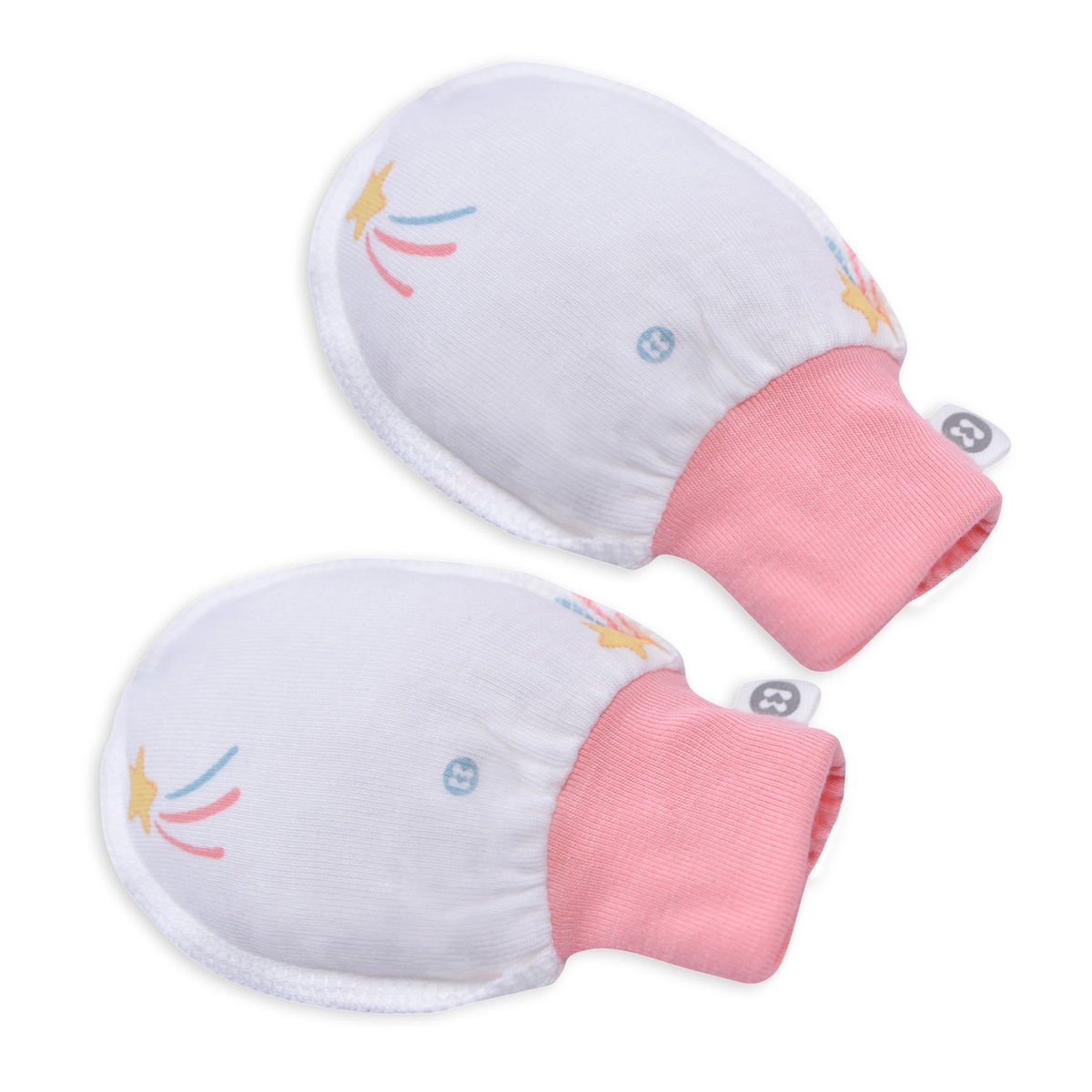 Set bao tay chân Otis bé gái KidsPlaza ND22H Trắng Hồng  - mặt sau