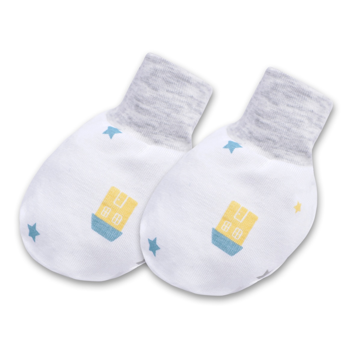 Set bao tay chân Otis bé trai KidsPlaza ND22H Trắng Ghi - mặt sau