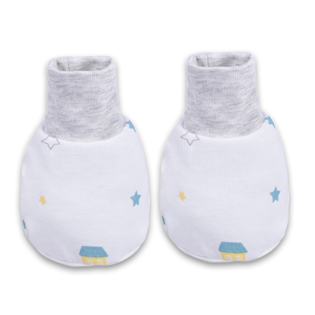 Set bao tay chân Otis bé trai KidsPlaza ND22H Trắng Ghi - góc nghiêng