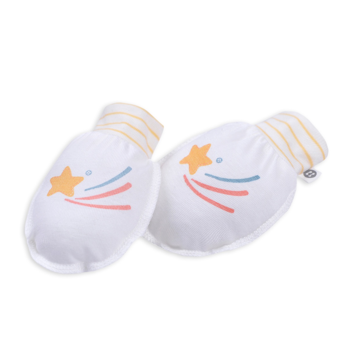 Set bao tay chân Otis kẻ vàng bé gái KidsPlaza ND22H Trắng - mặt sau