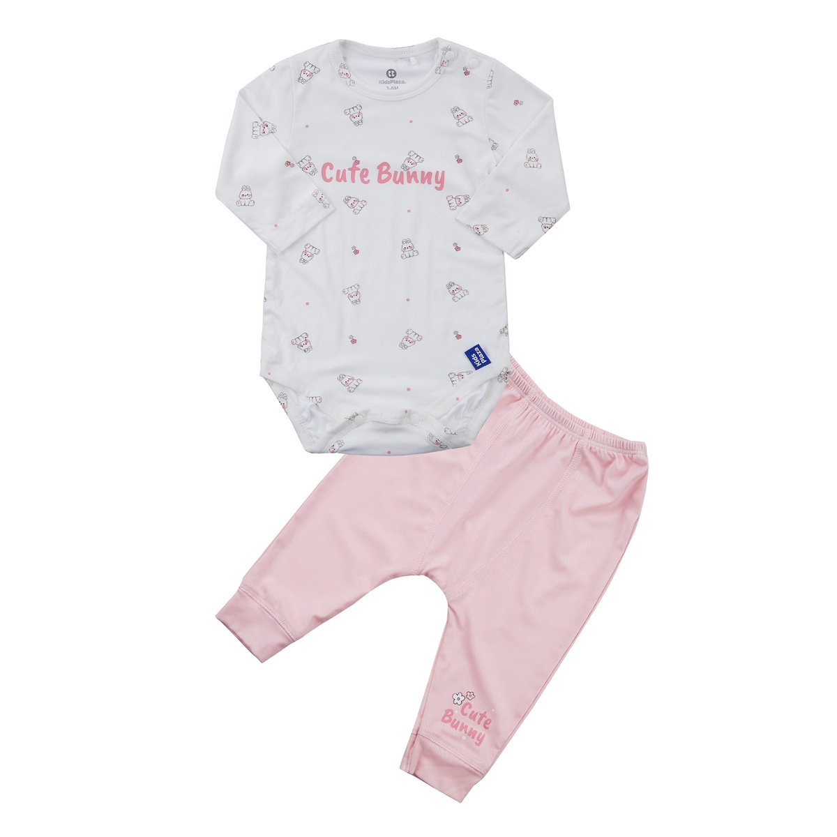 Set body bẹn dài tay KidsPlaza Otis ND23T (Trắng hồng)