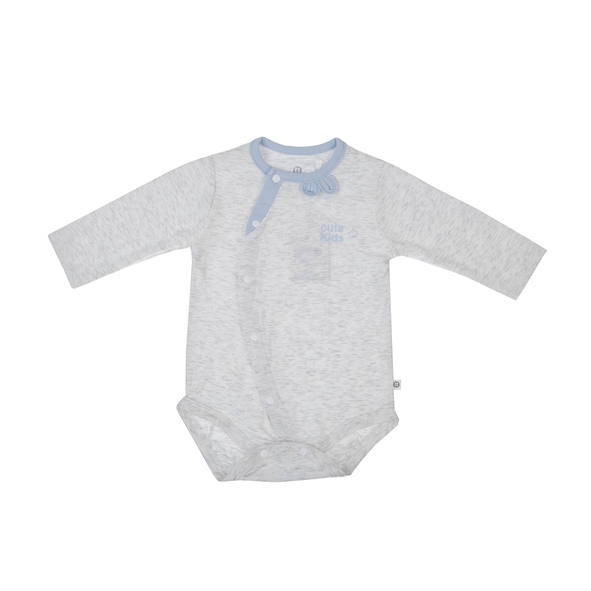 Set body dài KidsPlaza Otis ND26T (Trắng ghi) 0-3M - mặt trái
