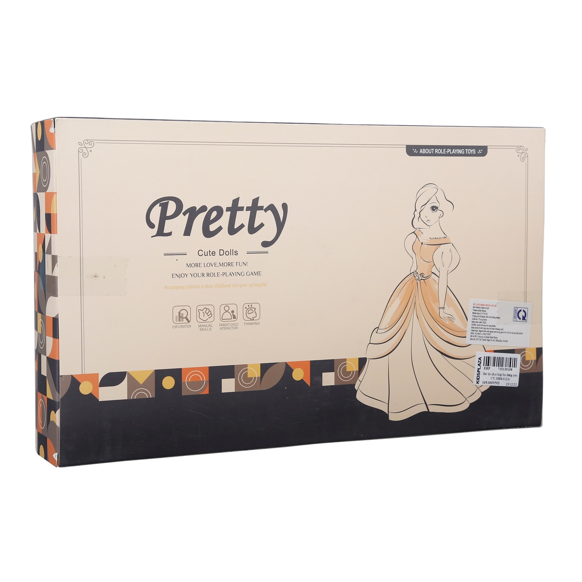 Set đồ chơi búp bê bé gái đáng yêu CY.3688-012A - góc nghiêng