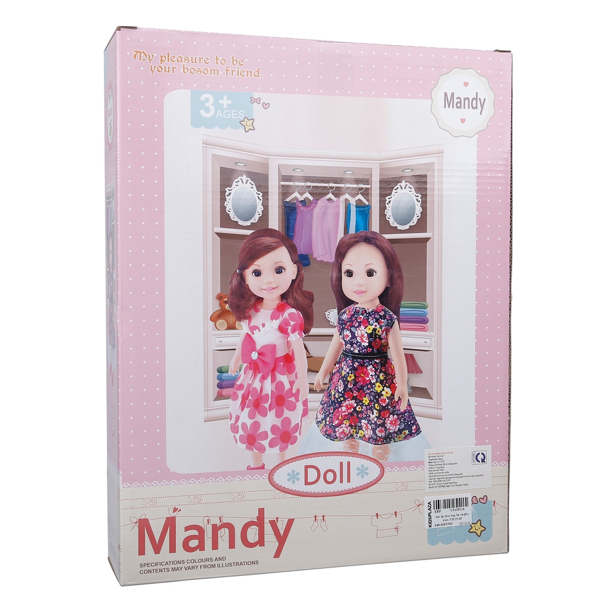 Set đồ chơi búp bê và phụ kiện YM19-4F - mặt phải