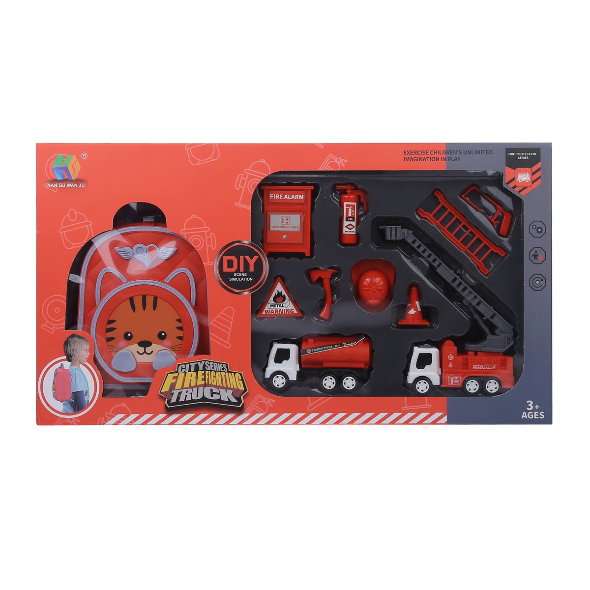 Set đồ chơi giao thông màu đỏ CY.988-53