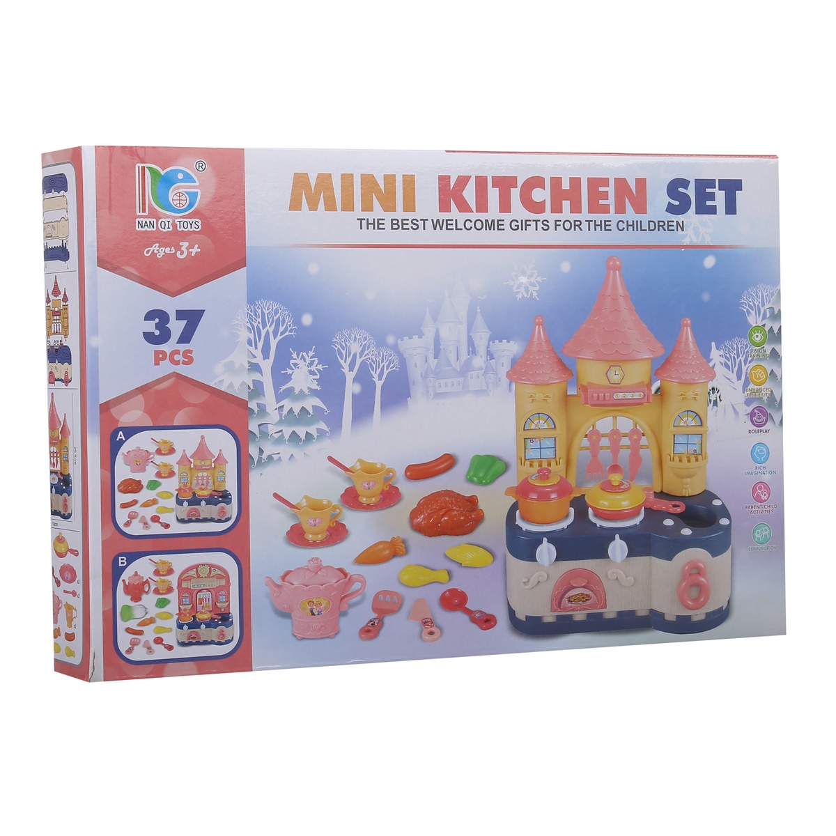 Set đồ chơi nhà bếp màu hồng CY.3852B