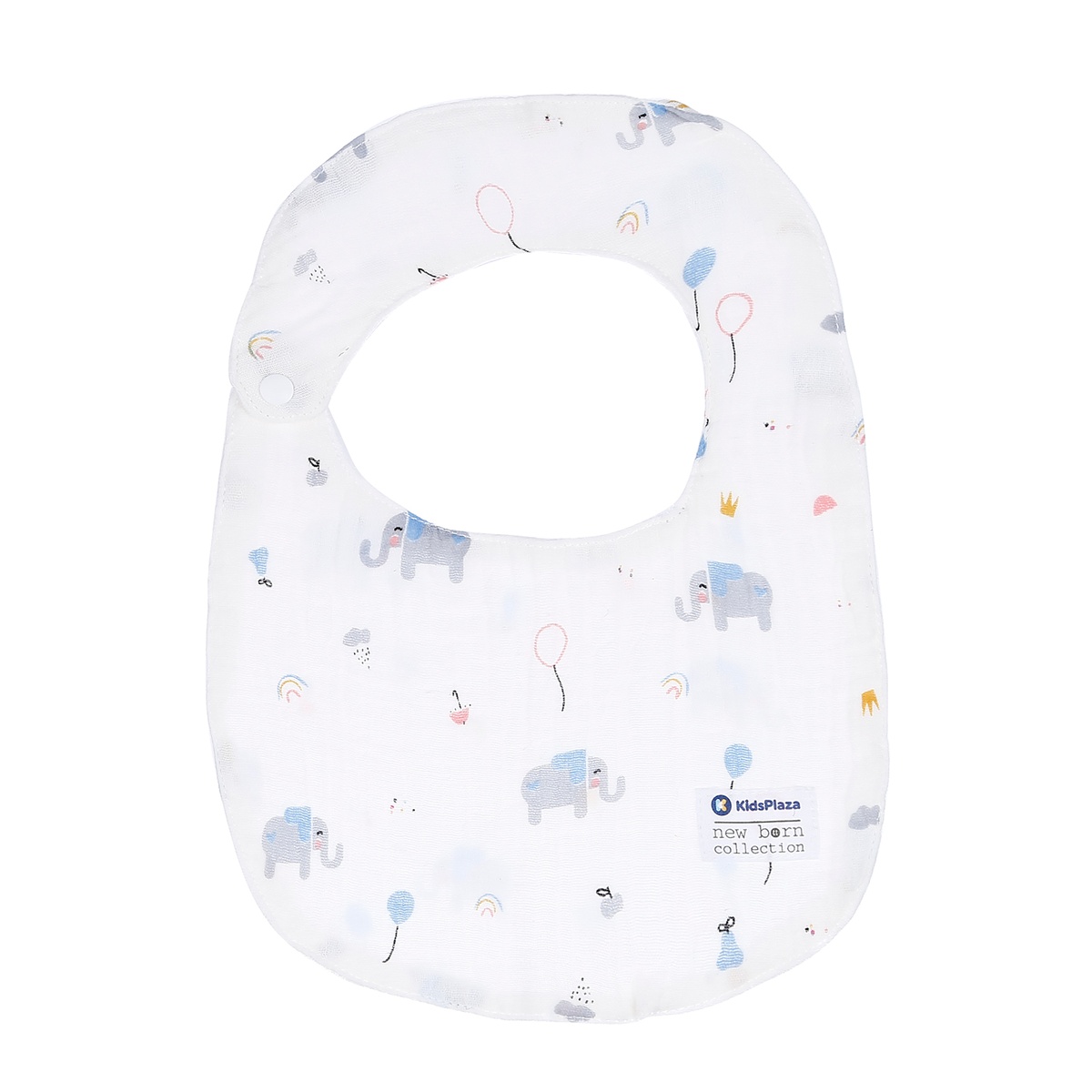 Set đồ sơ sinh 6 chi tiết pcs xô in hình voi KidsPlaza 0-6M M21H - mặt sau