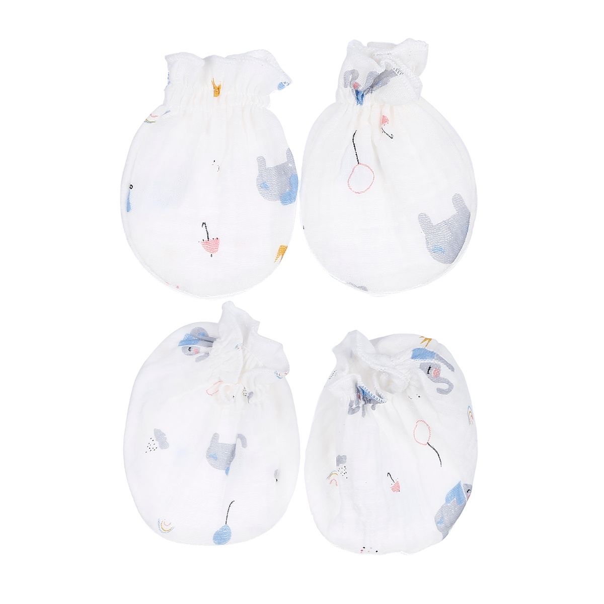Set đồ sơ sinh 6 chi tiết pcs xô in hình voi KidsPlaza 0-6M M21H - hình 6
