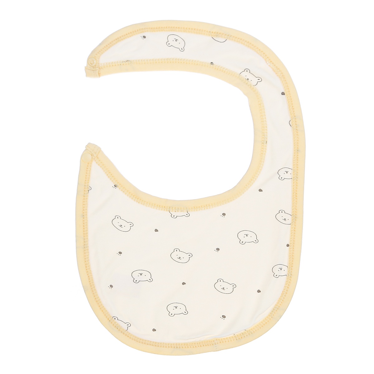 Set đồ sơ sinh combo 6 món bamboo in hình gấu KidsPlaza M21H (Trắng-Vàng) - góc nghiêng
