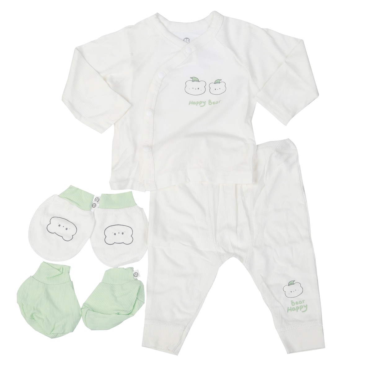 Set đồ sơ sinh KidsPlaza FRESH AIR ND24H (Xanh cốm) - mặt sau