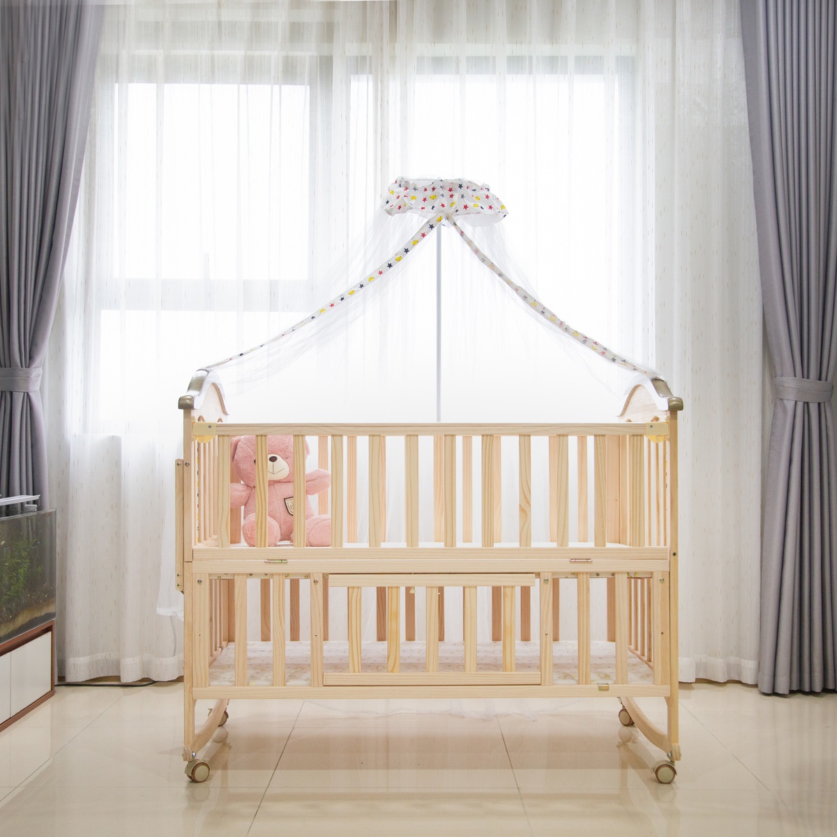 Set giường cũi KidsPlaza Natural Compact  - mặt phải