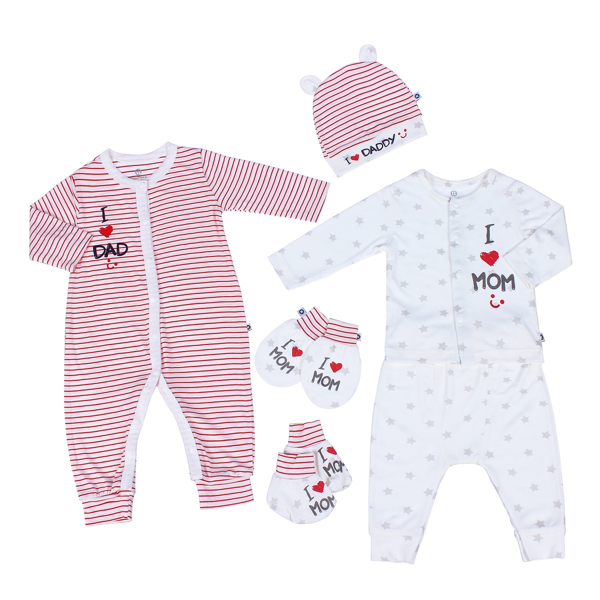 Set quà tặng Otis kẻ ngang KidsPlaza ND21H (Trắng) - góc nghiêng