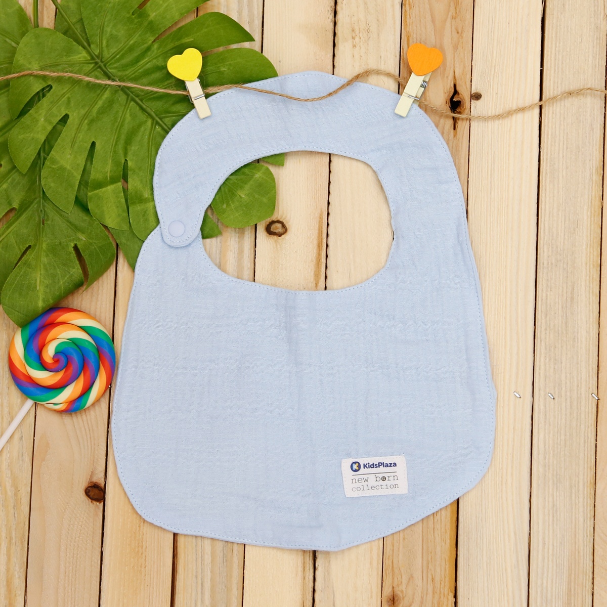 Set quà tặng sơ sinh xô KidsPlaza M21H (Xanh) - mặt sau