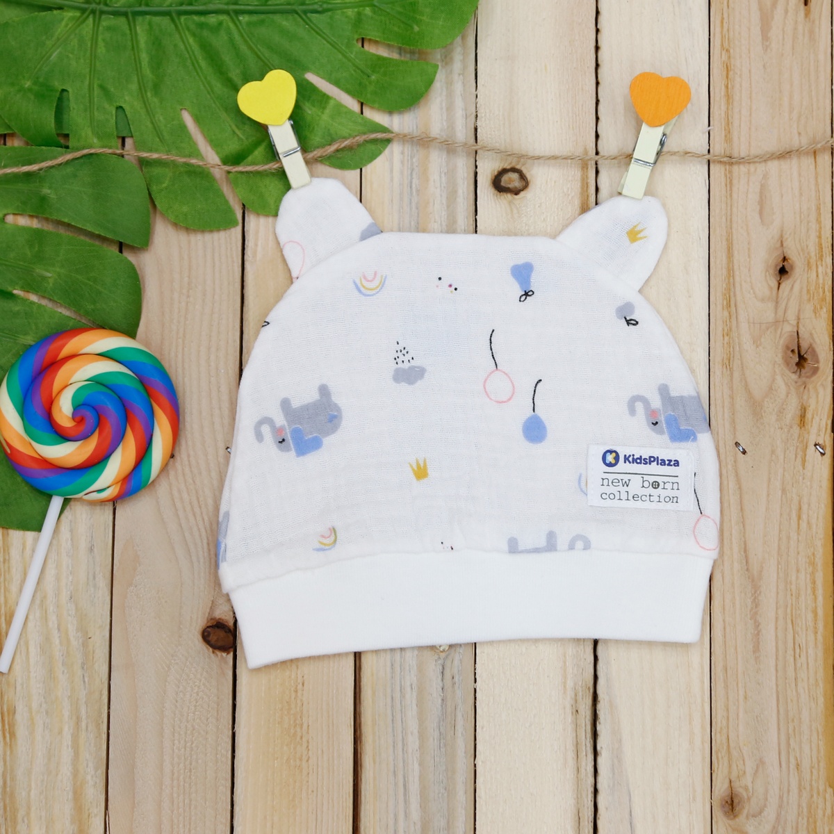 Set quà tặng sơ sinh xô in hình voi KidsPlaza M21H (0-6M) - hình 7