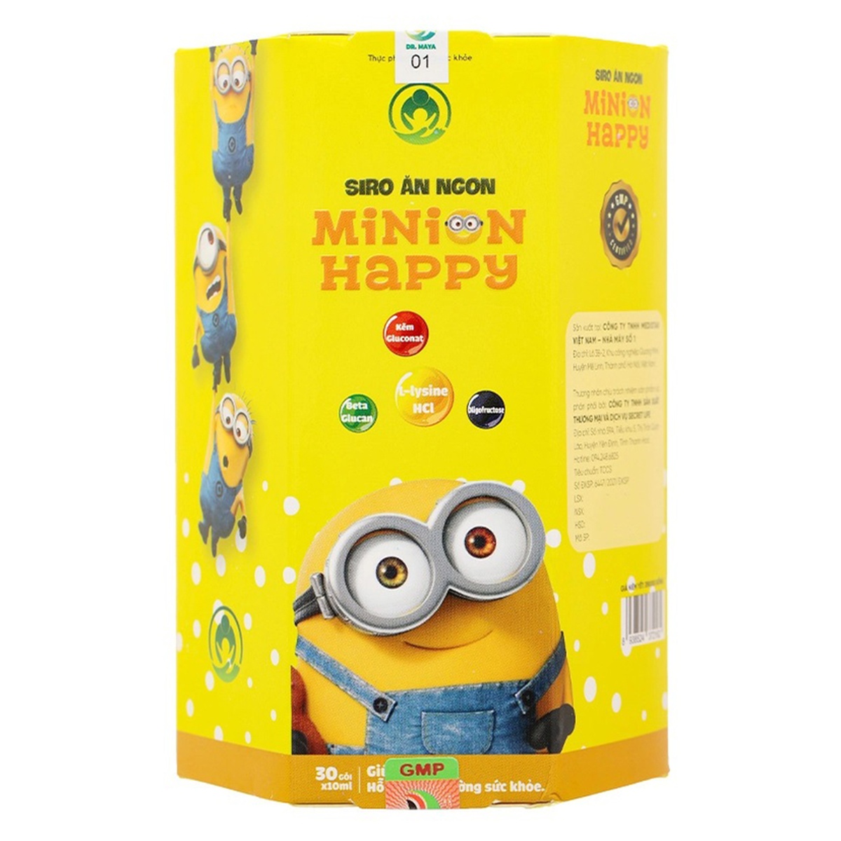 Siro ăn ngon Minion Happy 30 gói - mặt phải