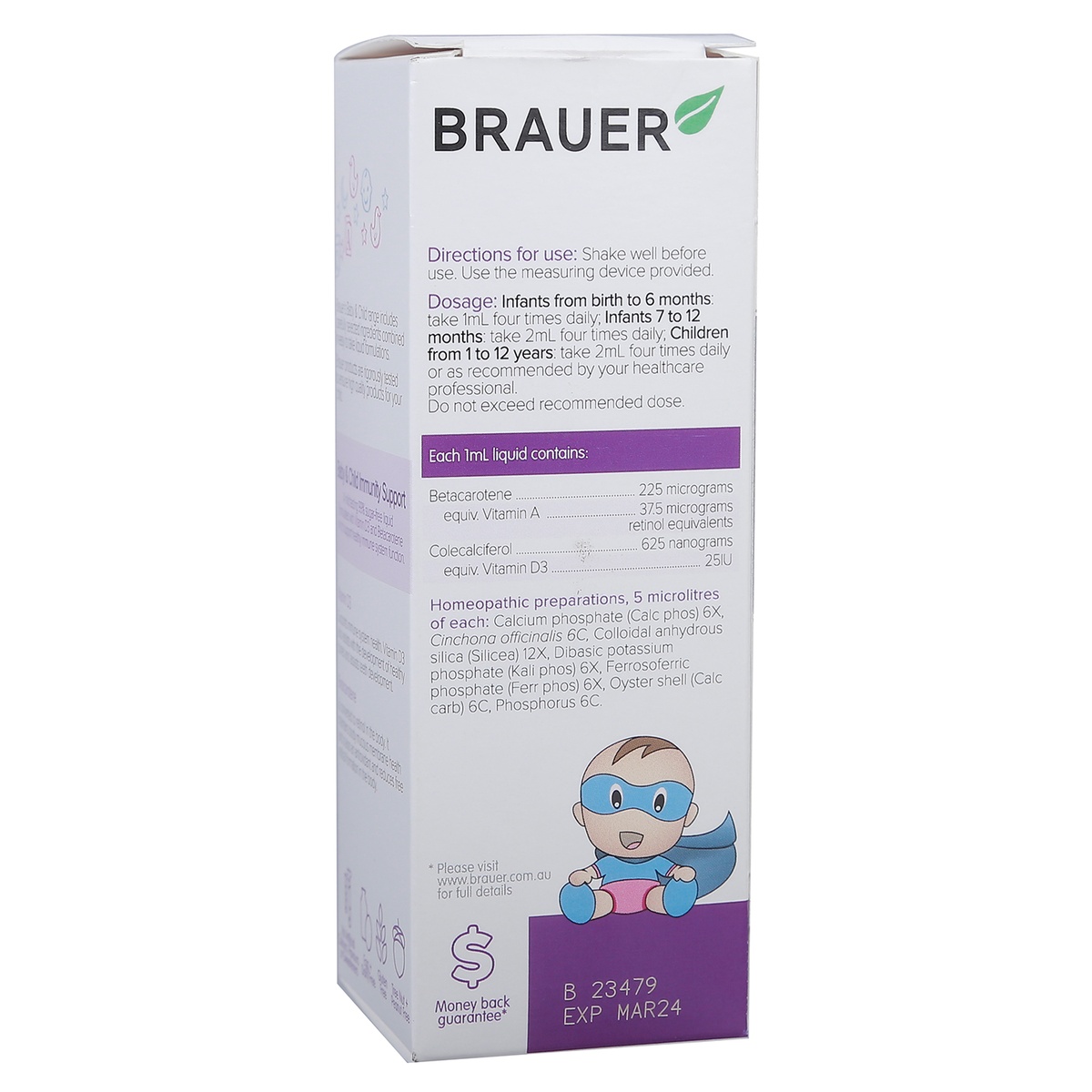 Siro tăng đề kháng Brauer Immunity Support 100ml của Úc - hình 7