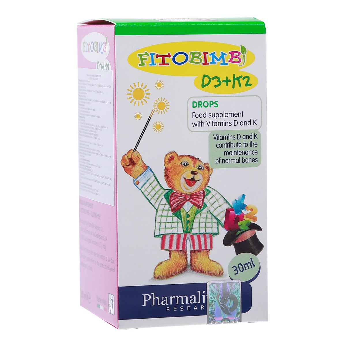 Thực phẩm bảo vệ sức khỏe Fitobimbi D3+K2 - mặt phải