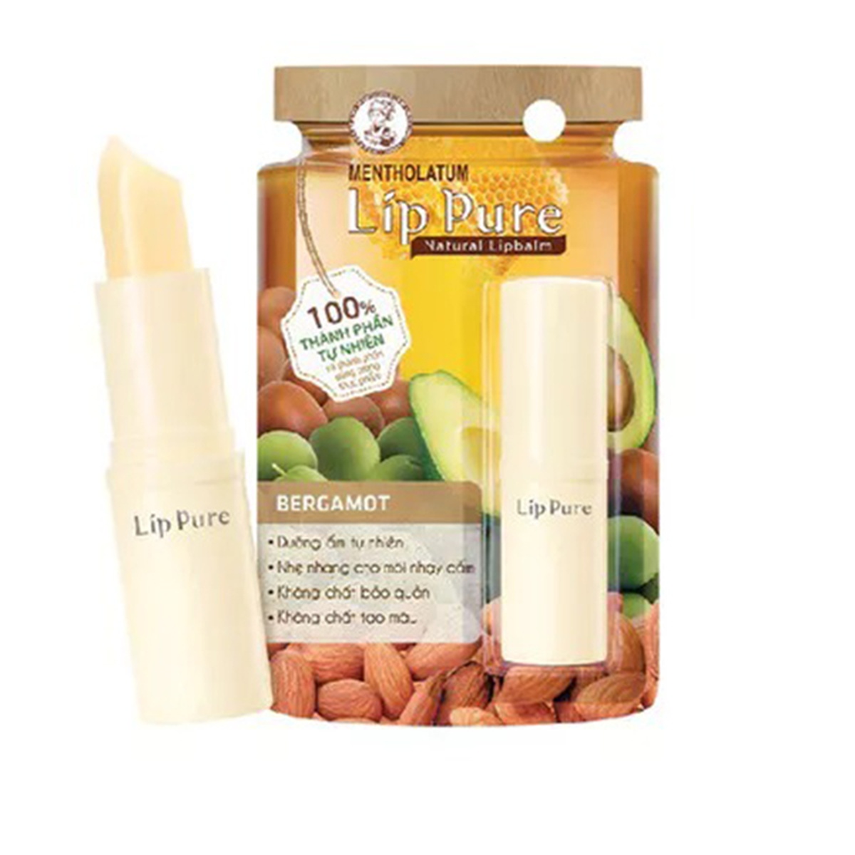 Son dưỡng  môi Lip Pure dưỡng  ẩm tự nhiên không màu  - mặt trái