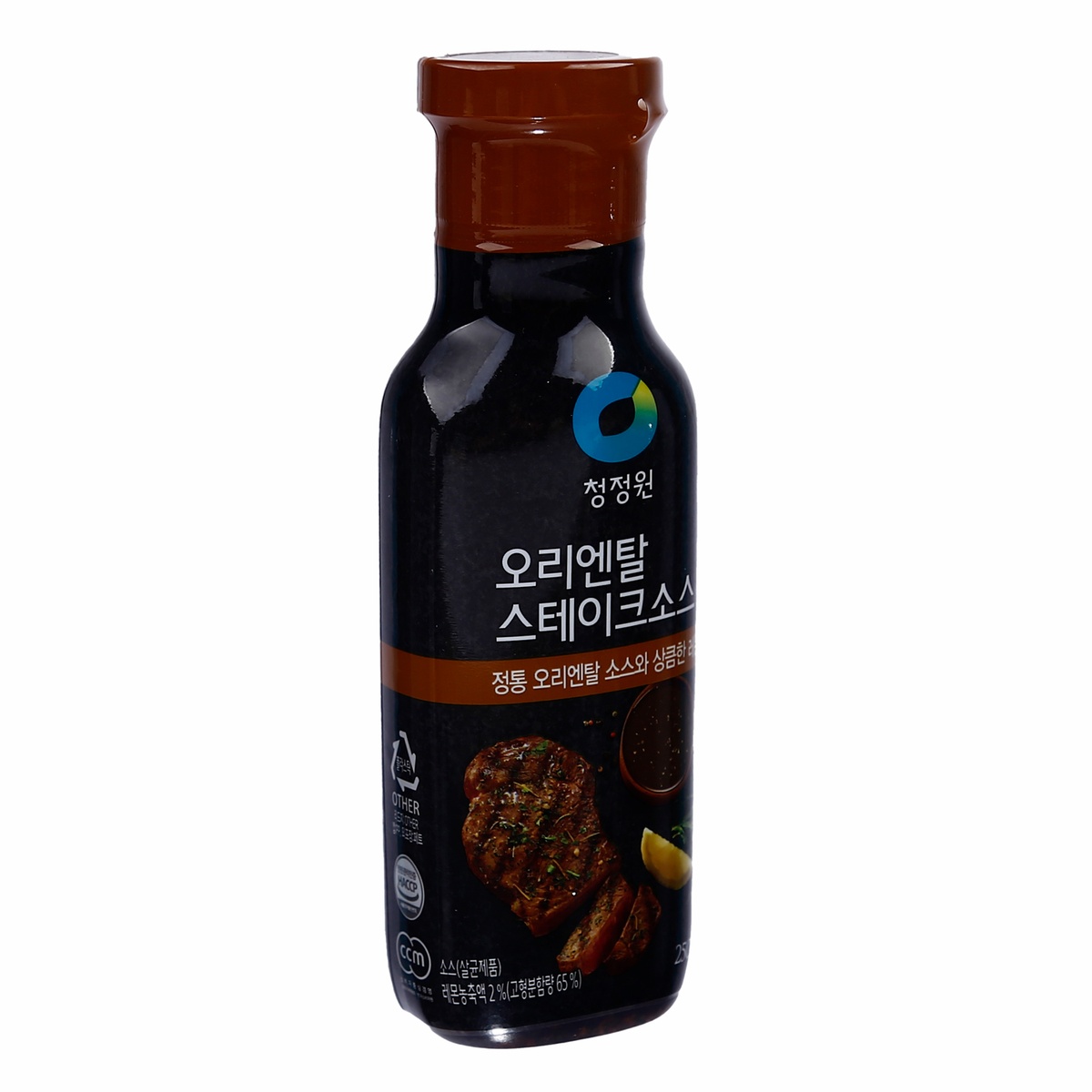 Sốt bít tết Daesang chai 250g - mặt trái
