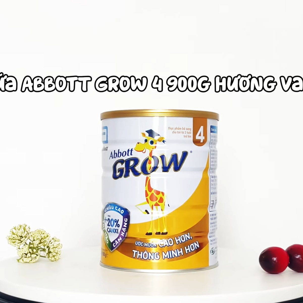 Sữa Abbott Grow 4/2+ hương Vani (cho bé >2 tuổi) 900g/850g - video