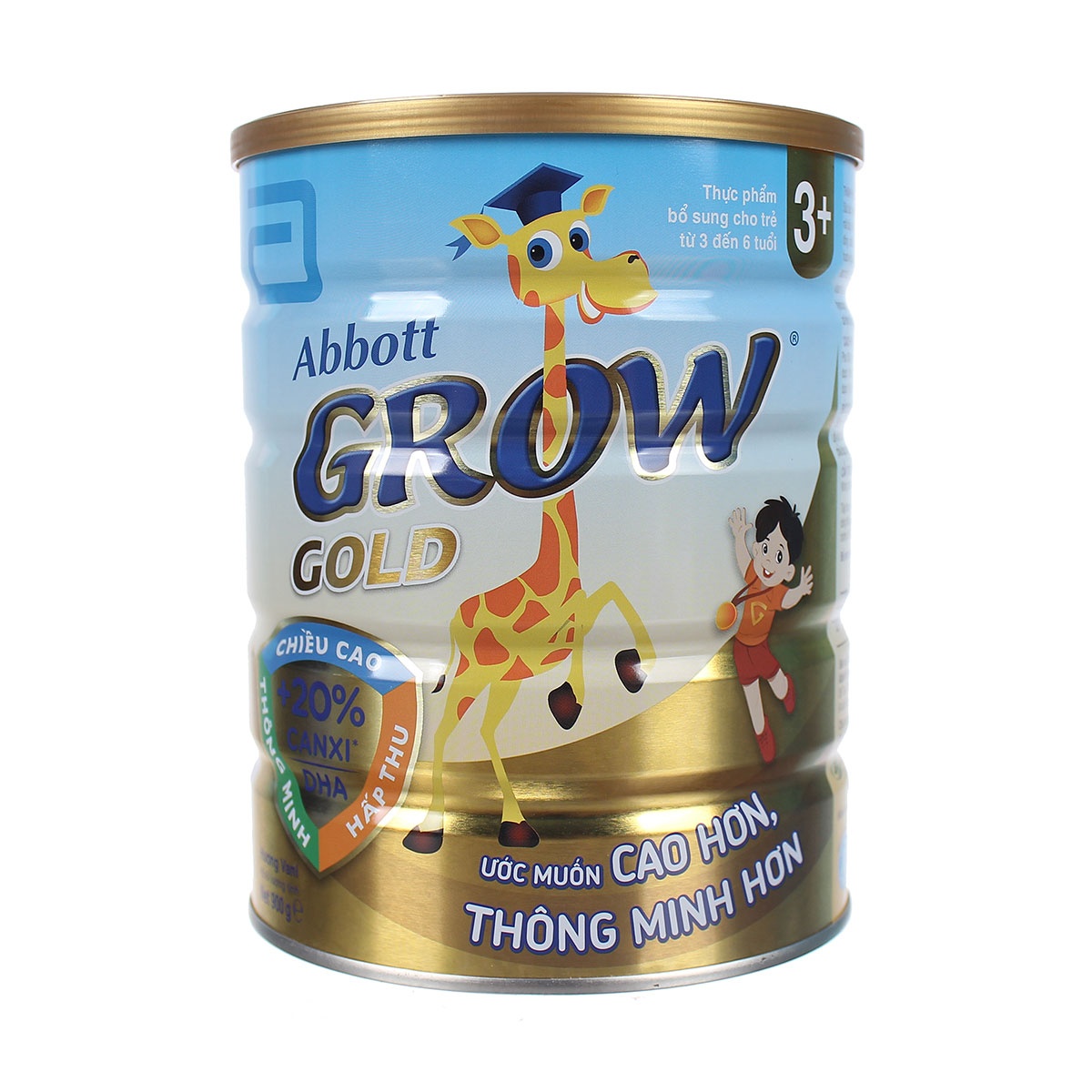 Sữa Abbott Grow Gold 3+ (cho bé 3-6 tuổi) 900g/850g - mặt sau