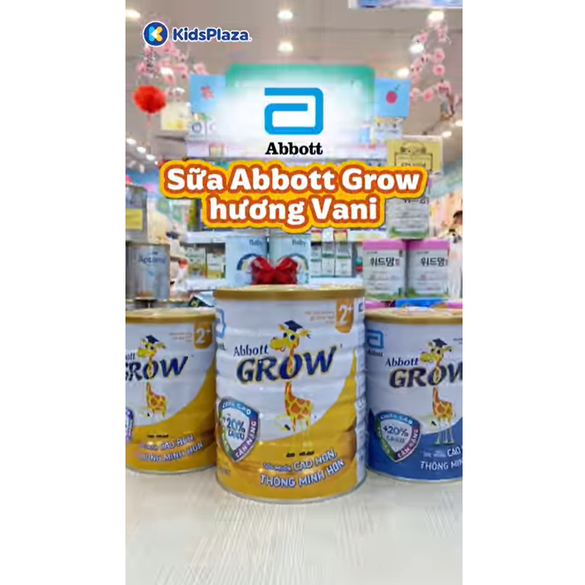 Sữa Abbott Grow số 1+ (cho bé 1-2 tuổi) 900g/850g - video